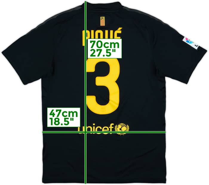 2011-12 Barcelona Away Shirt Pique #3 - 9/10 - (S)