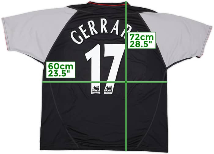 2002-04 Liverpool Away Shirt Gerrard #17 - 7/10 - (XL)