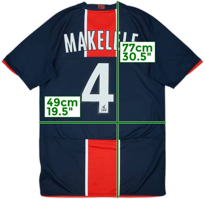 2008-09 Paris Saint-Germain Home Shirt Makelele #4 - 6/10 - (S)