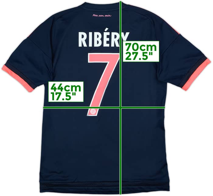 2015-16 Bayern Munich Third Shirt Ribery #7 - 9/10 - (S)