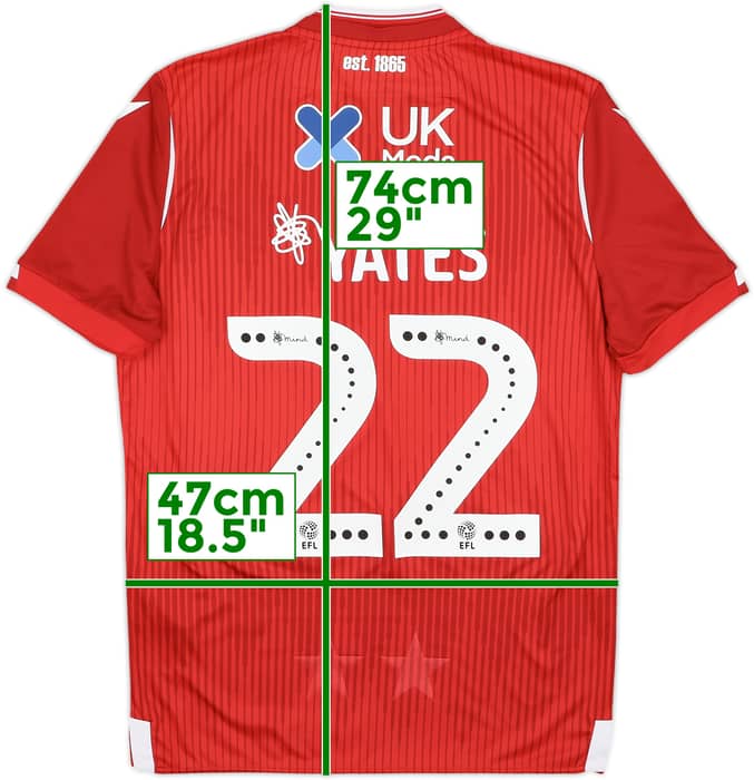 2019-20 Nottingham Forest Home Shirt Yates #22 - 10/10 - (S)