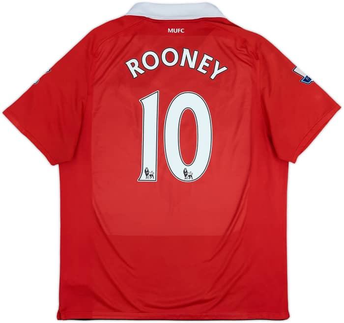 2010-11 Manchester United Home Shirt Rooney #10 - 5/10 - (XL)