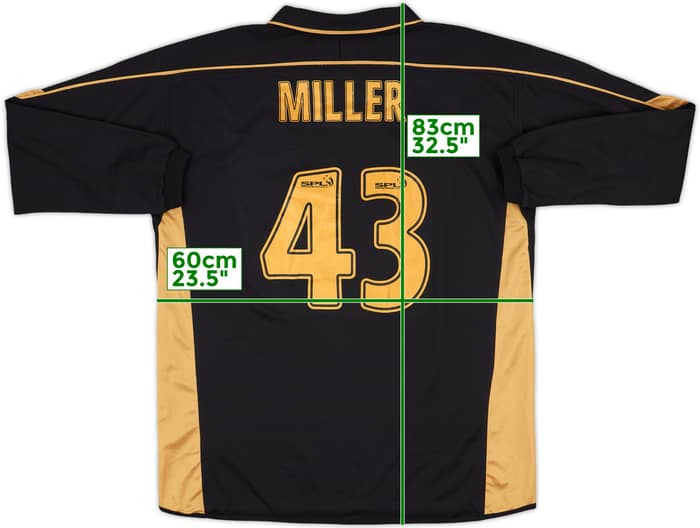 2003-04 Celtic Away L/S Shirt Miller #43 - 8/10 - (XL)
