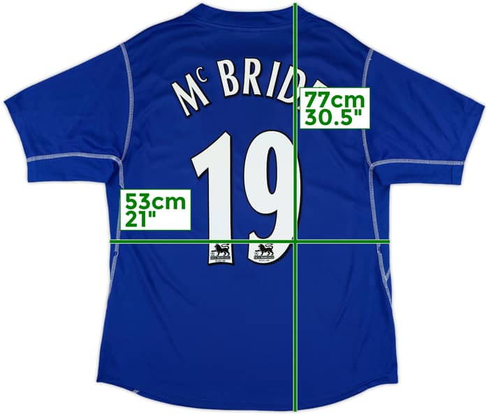 2002-03 Everton Home Shirt McBride #19 - 6/10 - (XL)