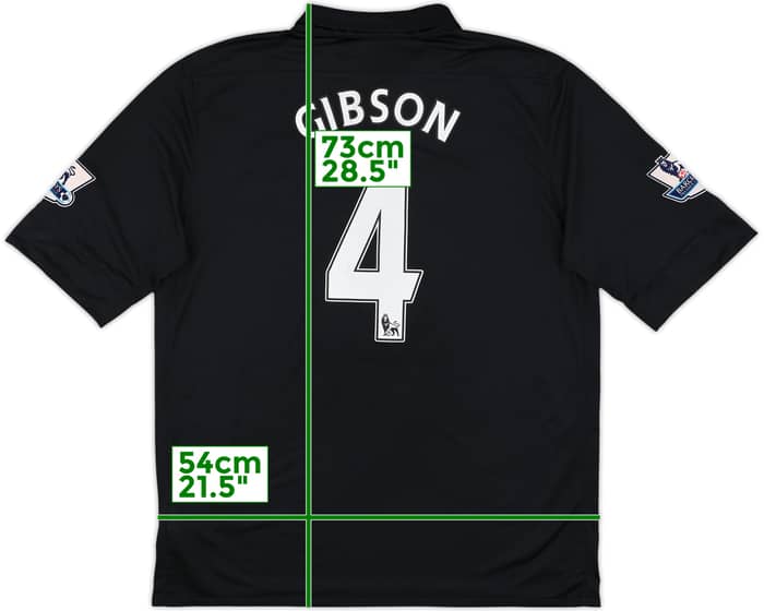 2012-13 Everton Away Shirt Gibson #4 - 7/10 - (XL)