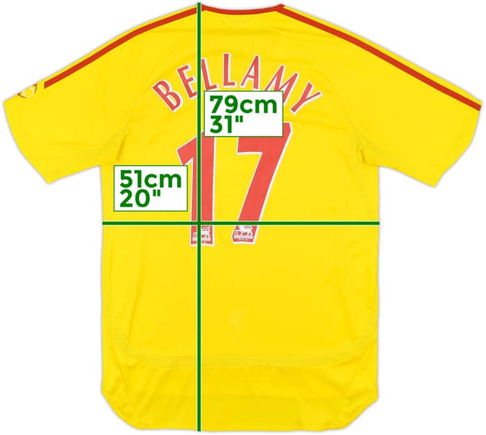 2006-07 Liverpool Away Shirt Bellamy #17 - 5/10 - (M)