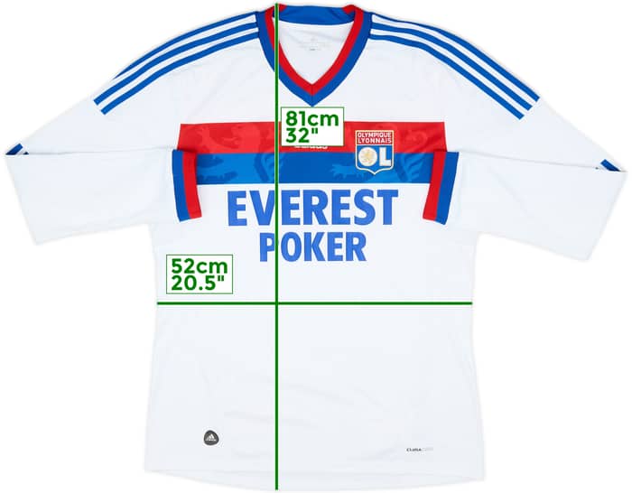 2011-12 Lyon Home L/S Shirt - 7/10 - (L)