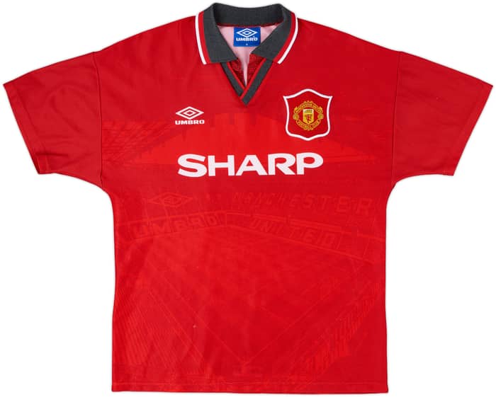1994-96 Manchester United Home Shirt - 4/10 - (M)
