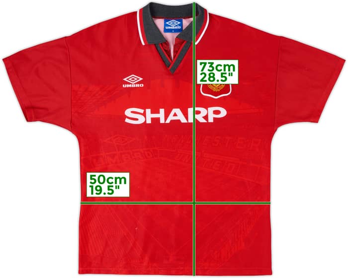1994-96 Manchester United Home Shirt - 4/10 - (M)