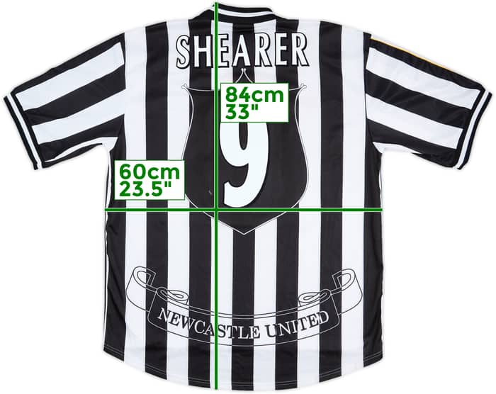 1997-99 Newcastle Home Shirt Shearer #9 - 9/10 - (XL)
