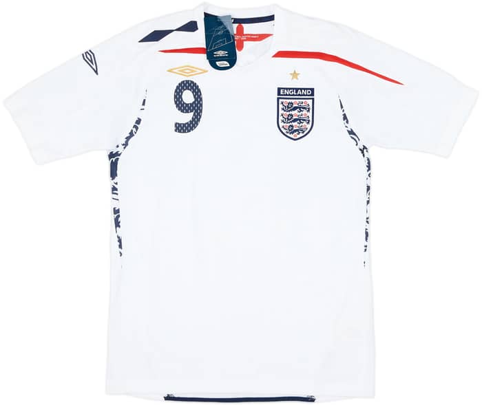 2007-09 England Home Shirt Rooney #9 (S)