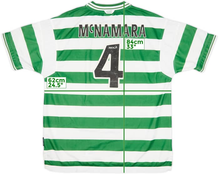1999-01 Celtic Home Shirt McNamara #4 - 5/10 - (XXL)
