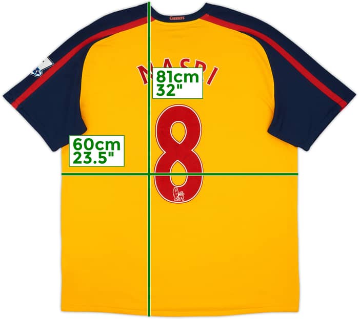 2008-09 Arsenal Away Shirt Nasri #8 - 7/10 - (XL)