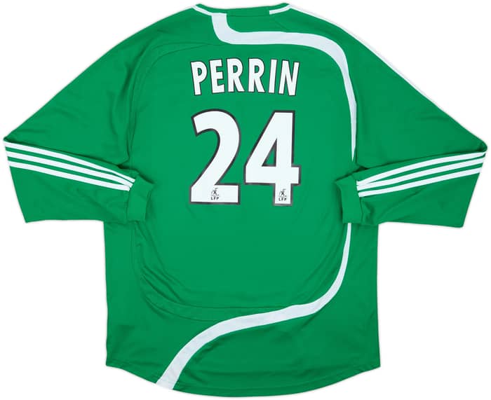 2007-08 Saint Etienne Home L/S Shirt Perrin #24 - 8/10 - (XL)