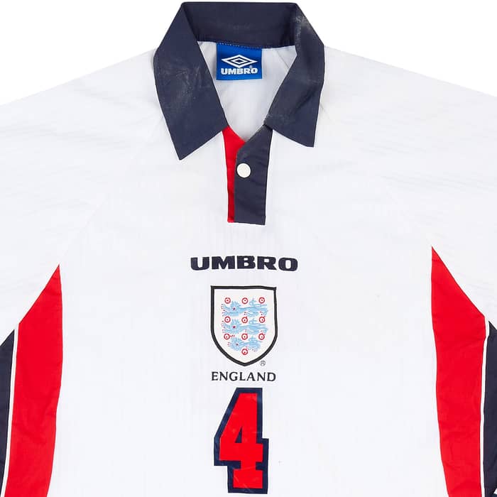1997-99 England Match Issue Home L/S Shirt #4 (Butt)