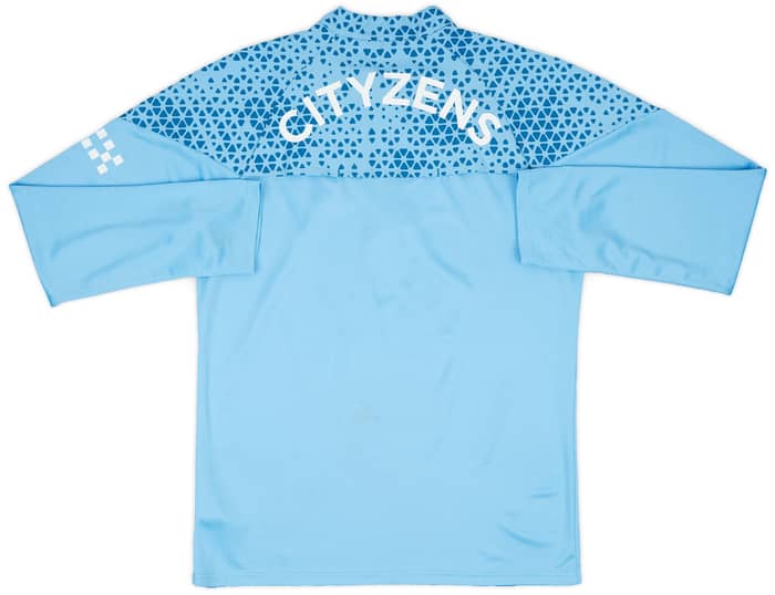2023-24 Manchester City Player Issue 1/4 Zip Training Top # - As New