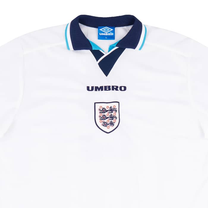 1995 England U-21 Match Issue Home Shirt #2 (Thompson)