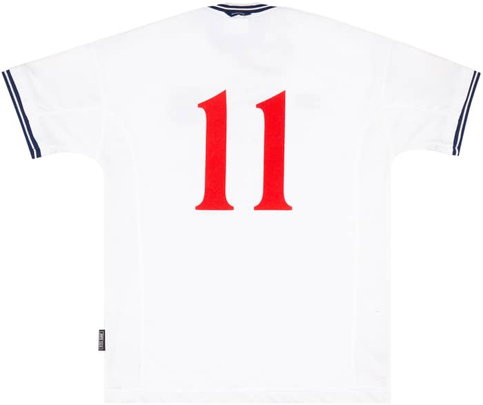 1999-01 England Match Issue Signed Home Shirt #11 (Dyer)