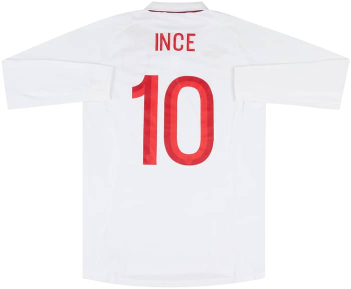 2012-2013 England U-21 Match Issue Home L/S Shirt Ince #10
