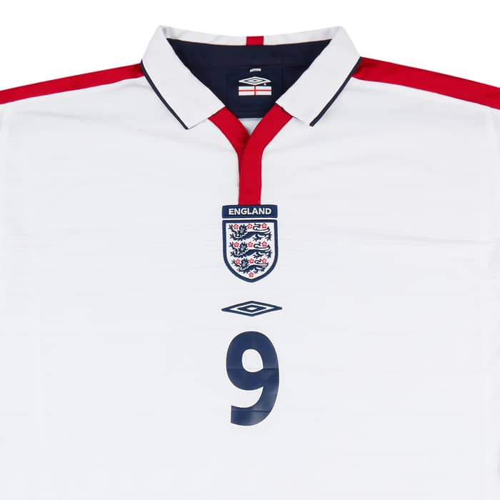 2003 England U-20 Match Issue Home L/S Shirt #9 (Chopra)