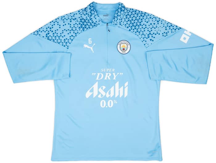 2023-24 Manchester City Player Issue 1/4 Zip Training Top # - As New