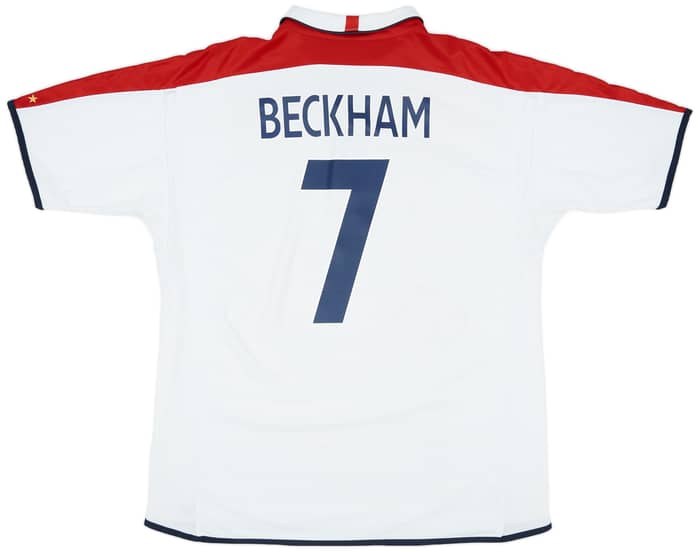 2003-05 England Home Shirt Beckham #7 - 6/10 - (XXL)