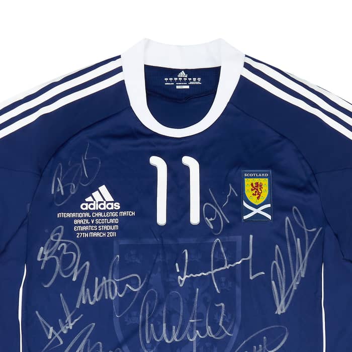 2011 Scotland Match Issue Signed Home Shirt #11 (v Brazil)