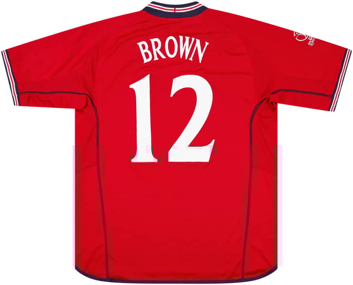 2002 England Match Issue World Cup Away Shirt Brown #12 (v Argentina)