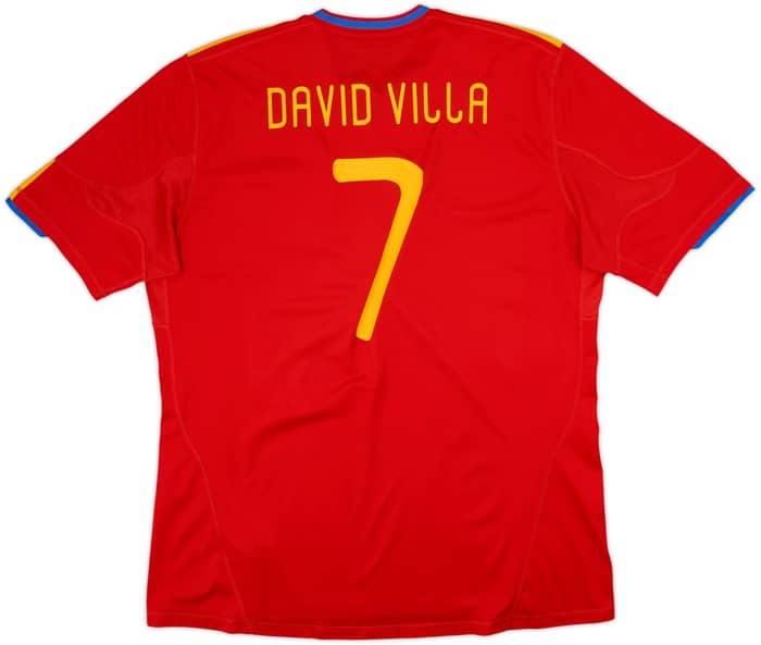 2009-10 Spain Home Shirt David Villa #7 - 6/10 - (XXL)