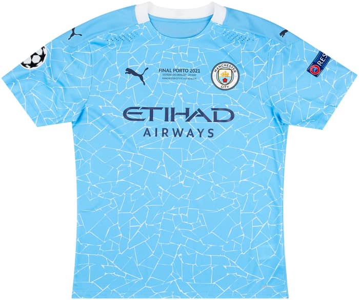 2020-21 Manchester City Champions League Final Home Shirt Bernabe #82 (v Chelsea)