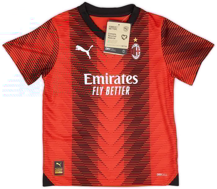 2023-24 AC Milan Full Home Kit - (Little Kids)