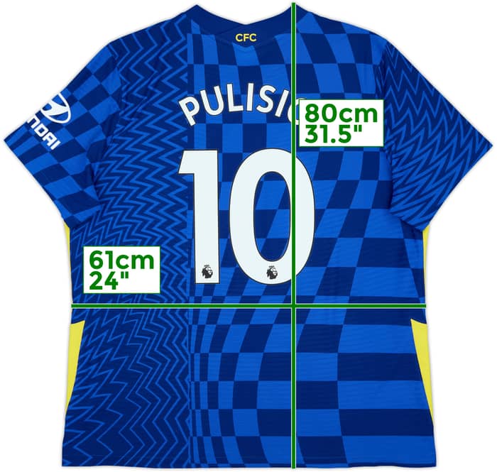 2021-22 Chelsea Authentic Home Shirt Pulisic #10 - 10/10 - (XXL)