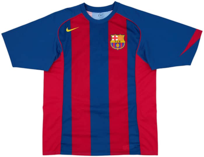 2004-05 Barcelona Basic Home Shirt Ronaldinho #10 - 8/10 - (M)