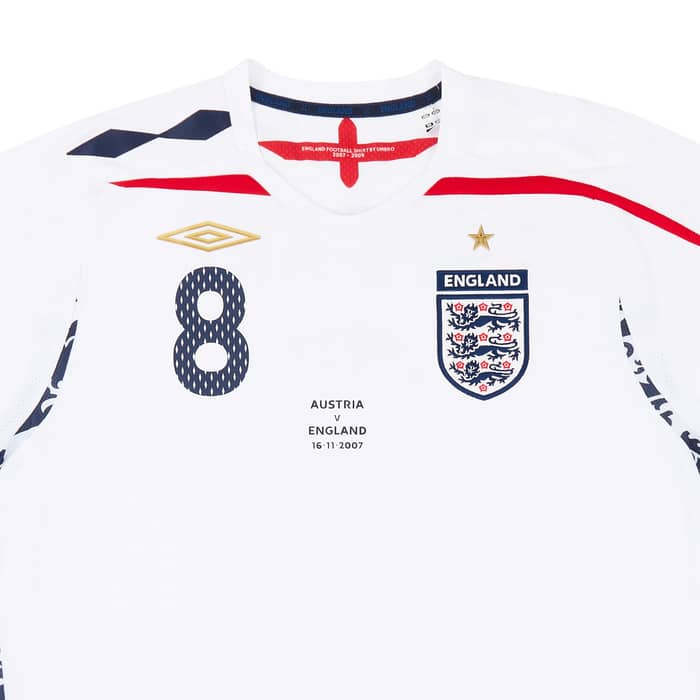 2007 England Match Issue Home Shirt Lampard #8 (v Austria)