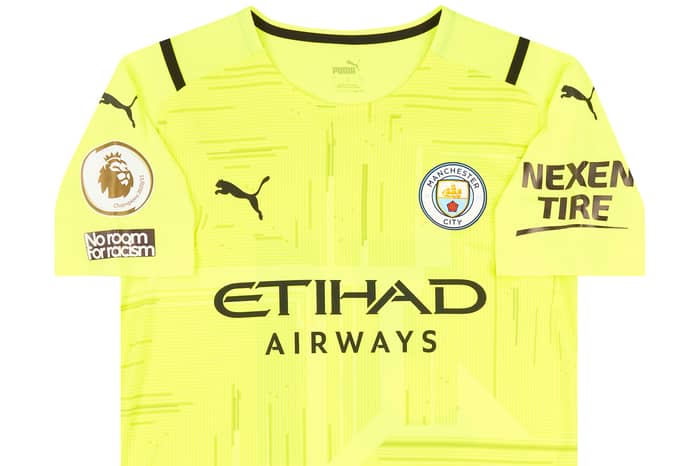 2021-22 Manchester City Match Issue GK Shirt Ederson #31