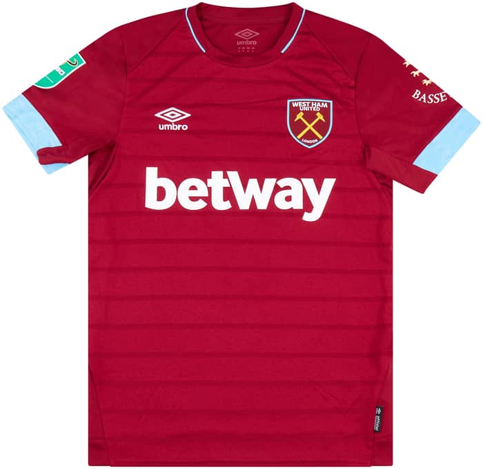 2018-19 West Ham United Match Issue Carabao Cup Home Shirt F. Anderson #8