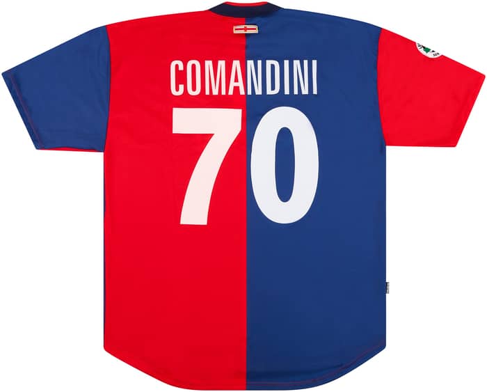2003-04 Genoa Match Issue Home Shirt Comandini #70