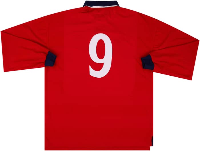 1999-01 England Match Issue Away L/S Shirt #9 (Shearer)