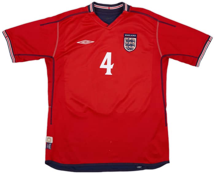 2002-04 England Away Shirt Gerrard #4 - 5/10 - (L)