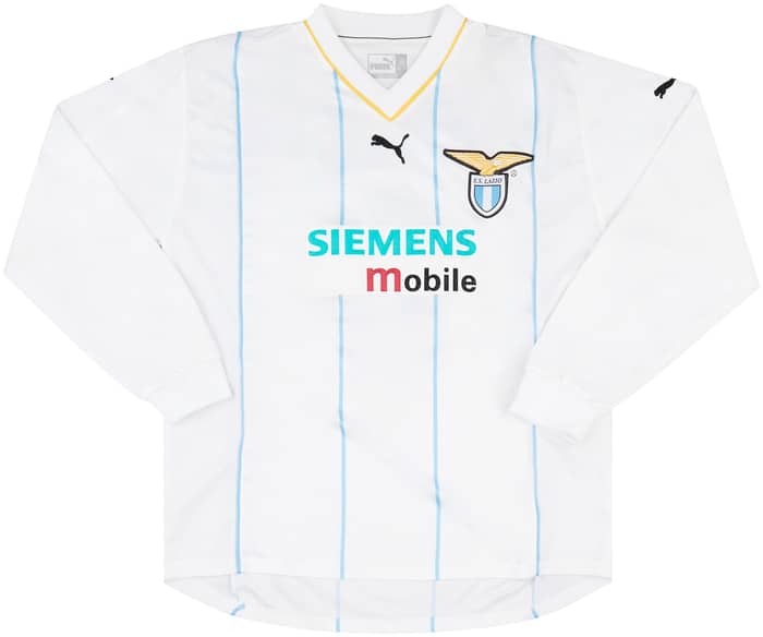 2001-02 Lazio Match Worn Third L/S Shirt Mendieta #6 (v AC Milan)