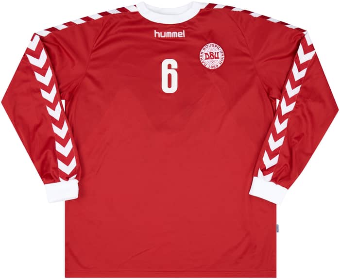 2003 Denmark Match Issue Home L/S Shirt #6