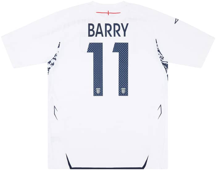2008 England Match Issue Home Shirt Barry #11 (v Belarus)