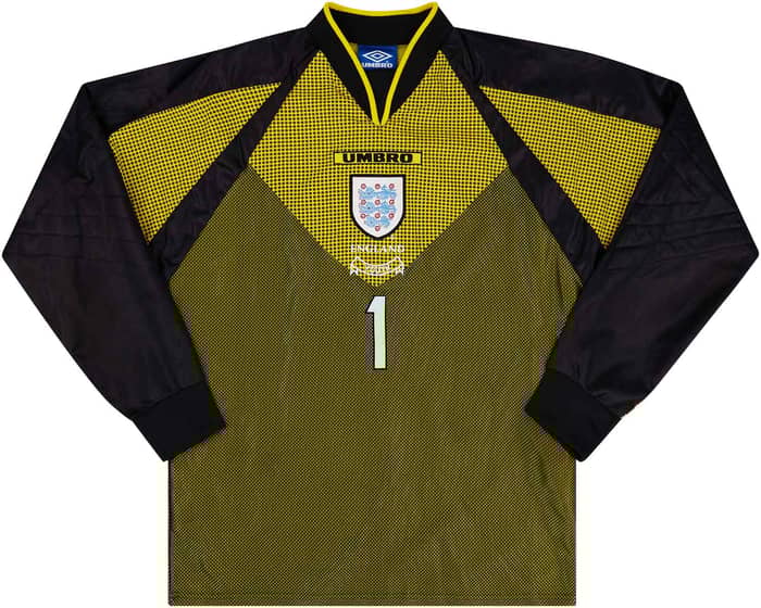 1998-99 England U-18 Match Issue GK Shirt #1 (Evans)
