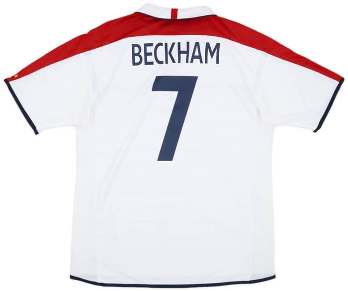 2003-05 England Home Shirt Beckham #7 - 6/10 - (XXL)