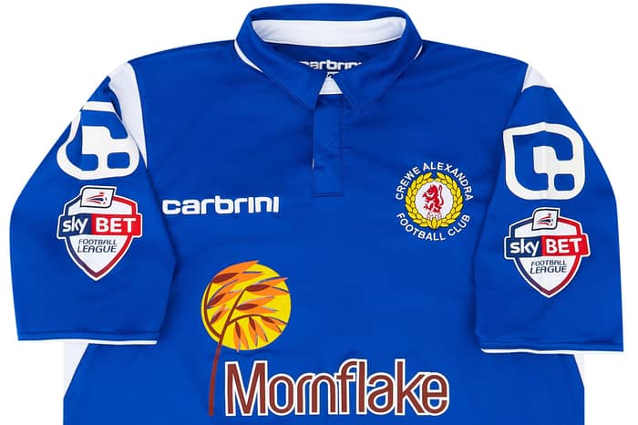 2013-14 Crewe Alexandra Match Issue Away Shirt Moore #11