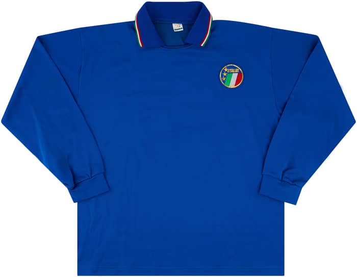 1988 Italy Match Worn Home L/S Shirt #5 (Ferrara) v Sweden