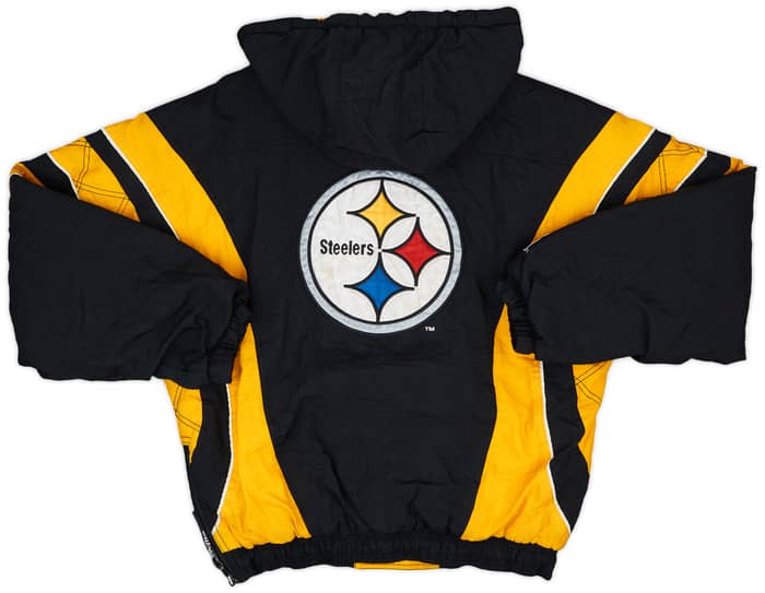 1990s Pittsburgh Steelers Starter 1/2 Zip Rain Coat - 6/10 - (XL.Boys)
