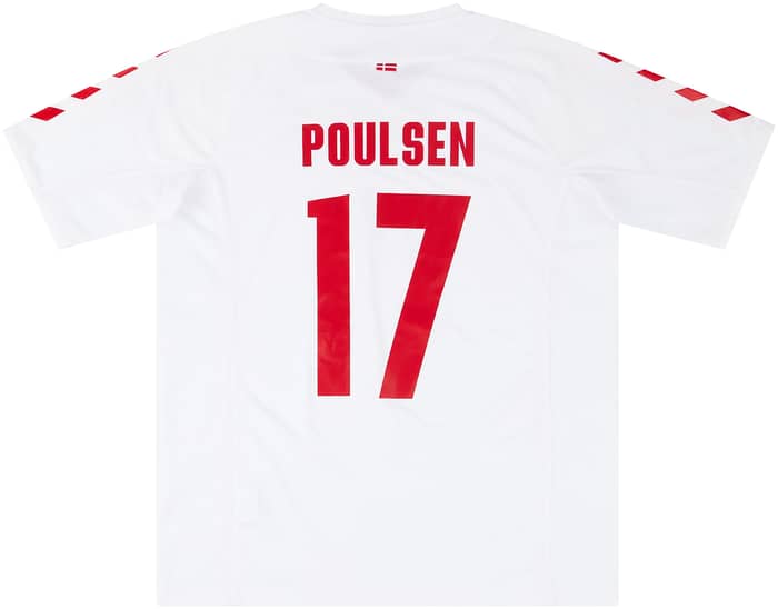 2004 Denmark Match Issue European Championship Away Shirt Poulsen #17