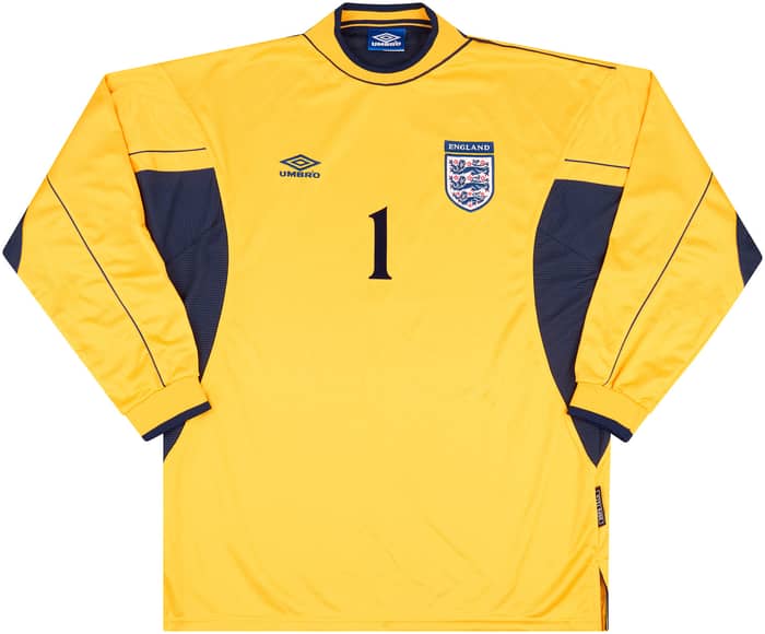 1999-00 England U-18 Match Issue GK Shirt #1 (Evans)