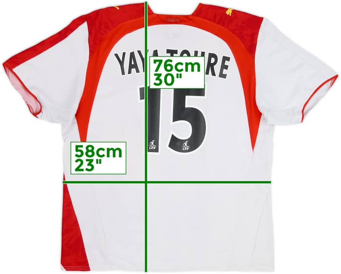 2006-07 Monaco Home Shirt Yaya Toure #15 - 5/10 - (XL)
